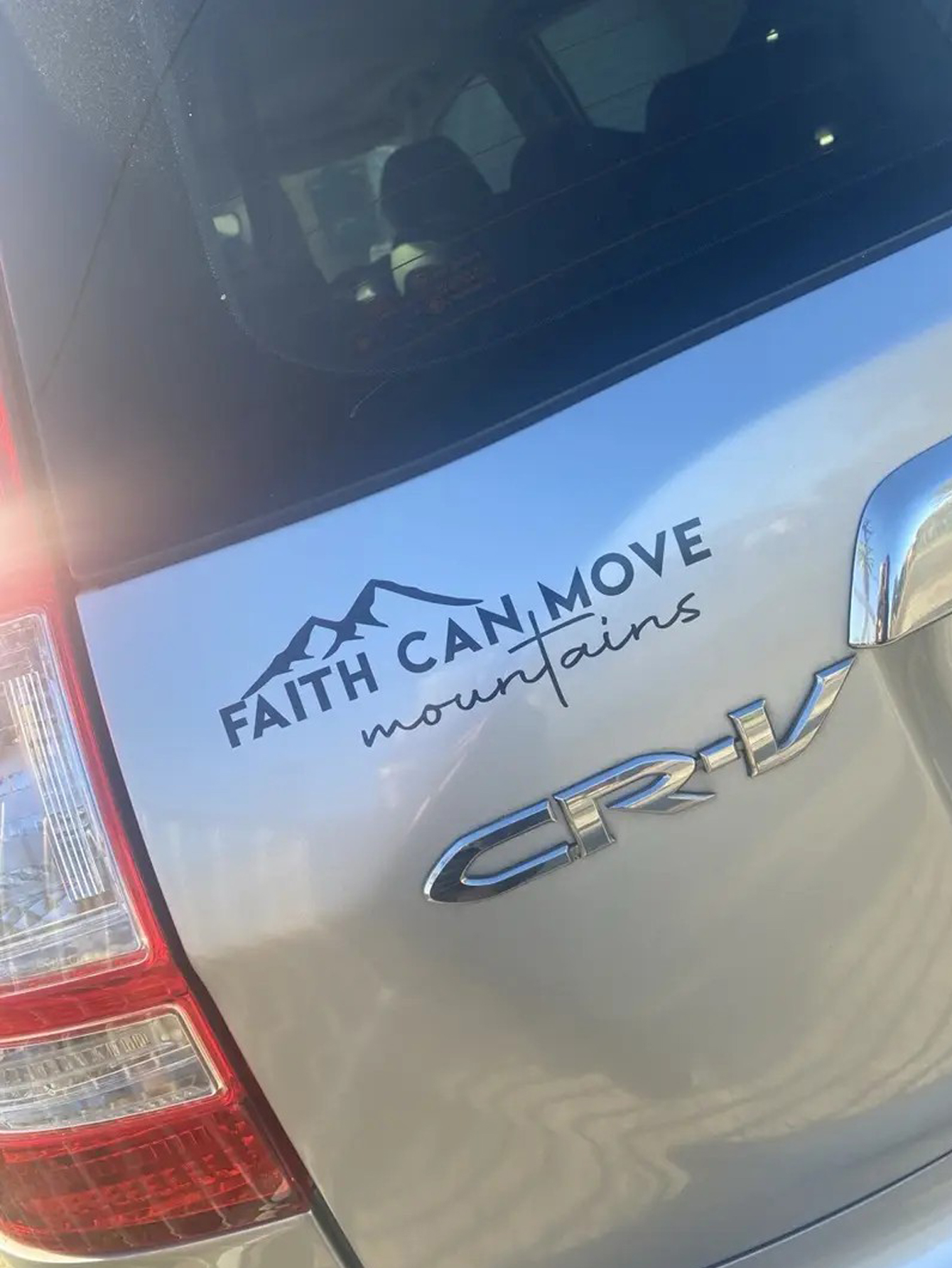 Personalised Snow Mountain and Quote Car Sticker